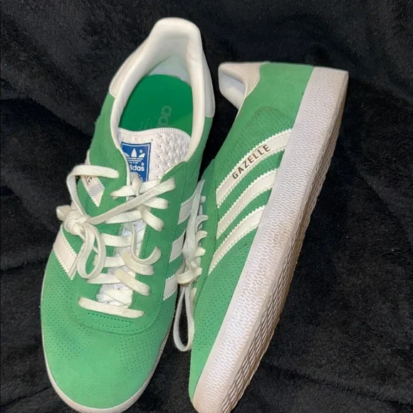 adidas Gazelle Green and White Sneakers - Picture 7 of 10